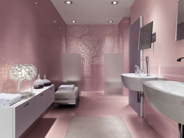 luxury pink wall great bathroom decor ideas